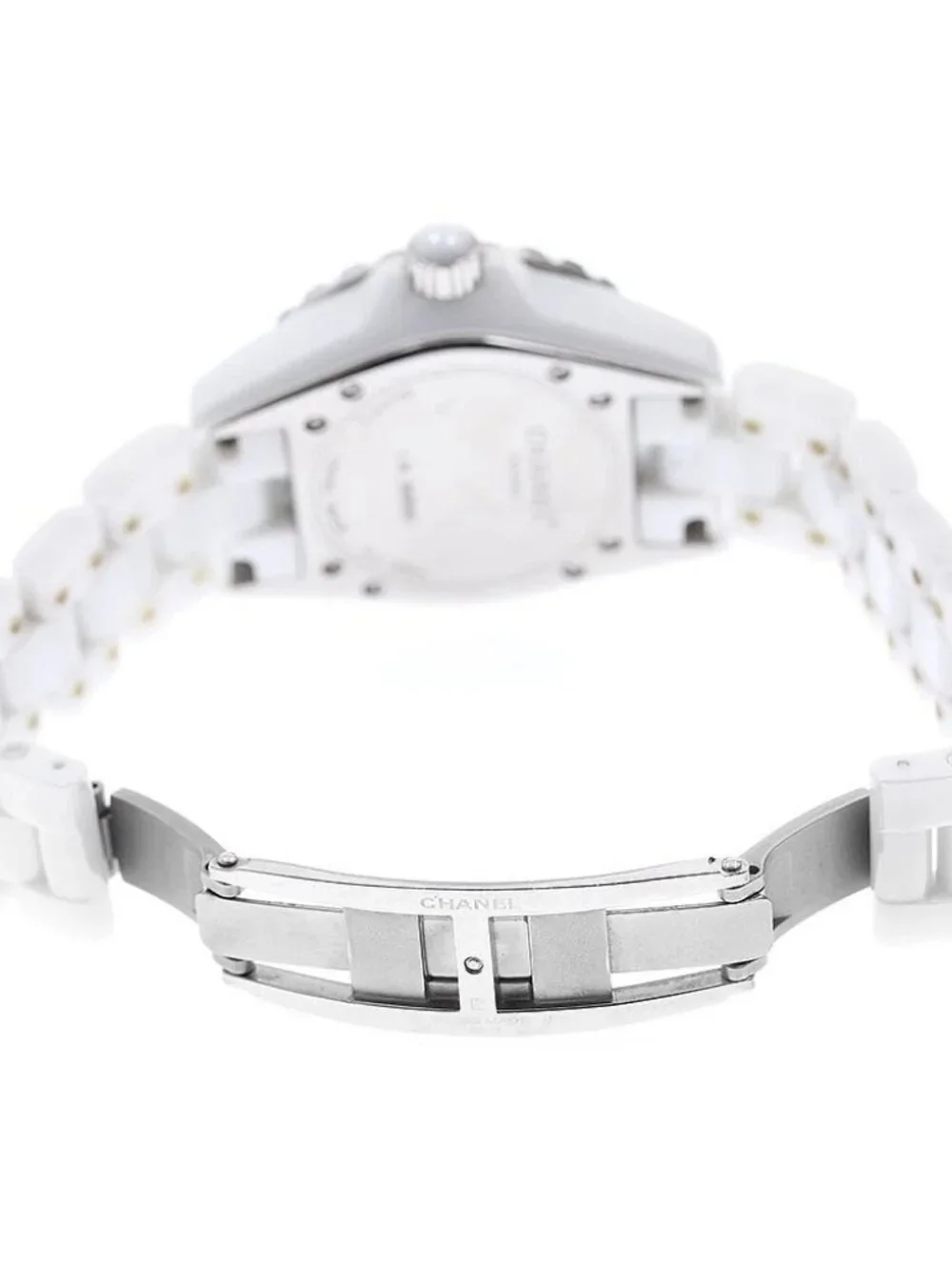 CHANEL J12 H1628 White ceramic 12P diamond white Dial Quartz Ladies Watch_938243